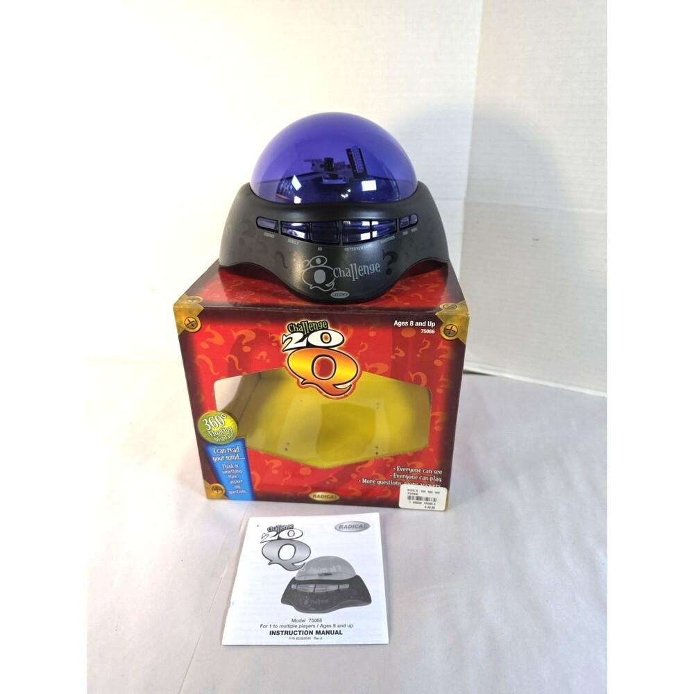 Vintage Challenge 20 Q Electronic Guessing Game Rare Black Color